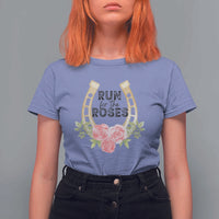 Ky Derby Horse Racing T Shirt For Women Horses and Roses