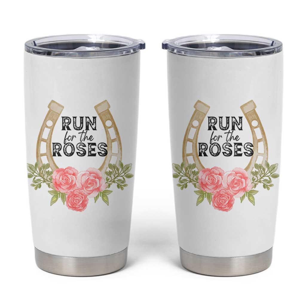 Ky Derby Horse Racing Tumbler Cup Horses and Roses
