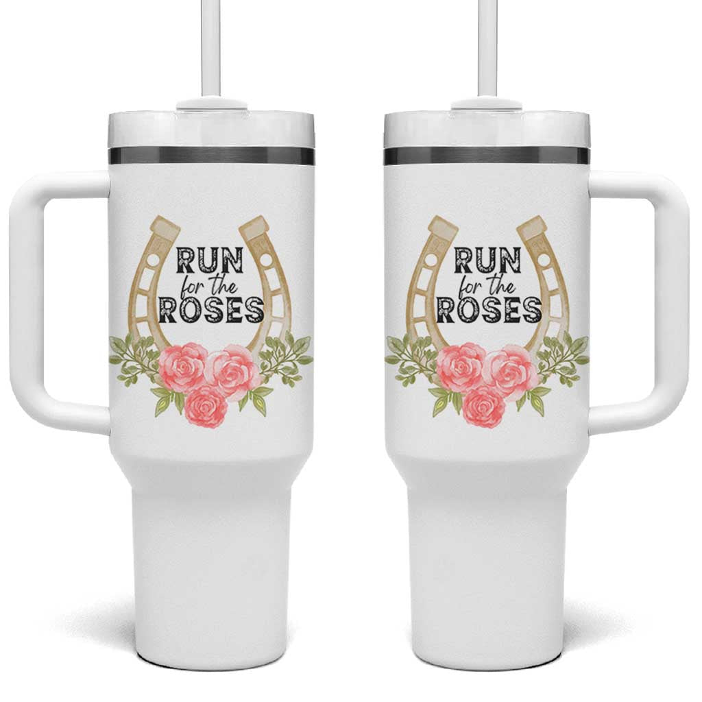 Ky Derby Horse Racing Tumbler With Handle Horses and Roses