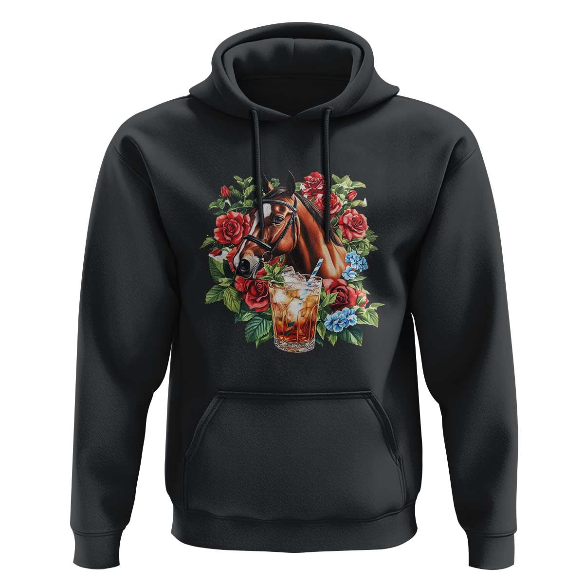 Ky Derby Day Party Hoodie Mint Juleps and Roses Horse Racing