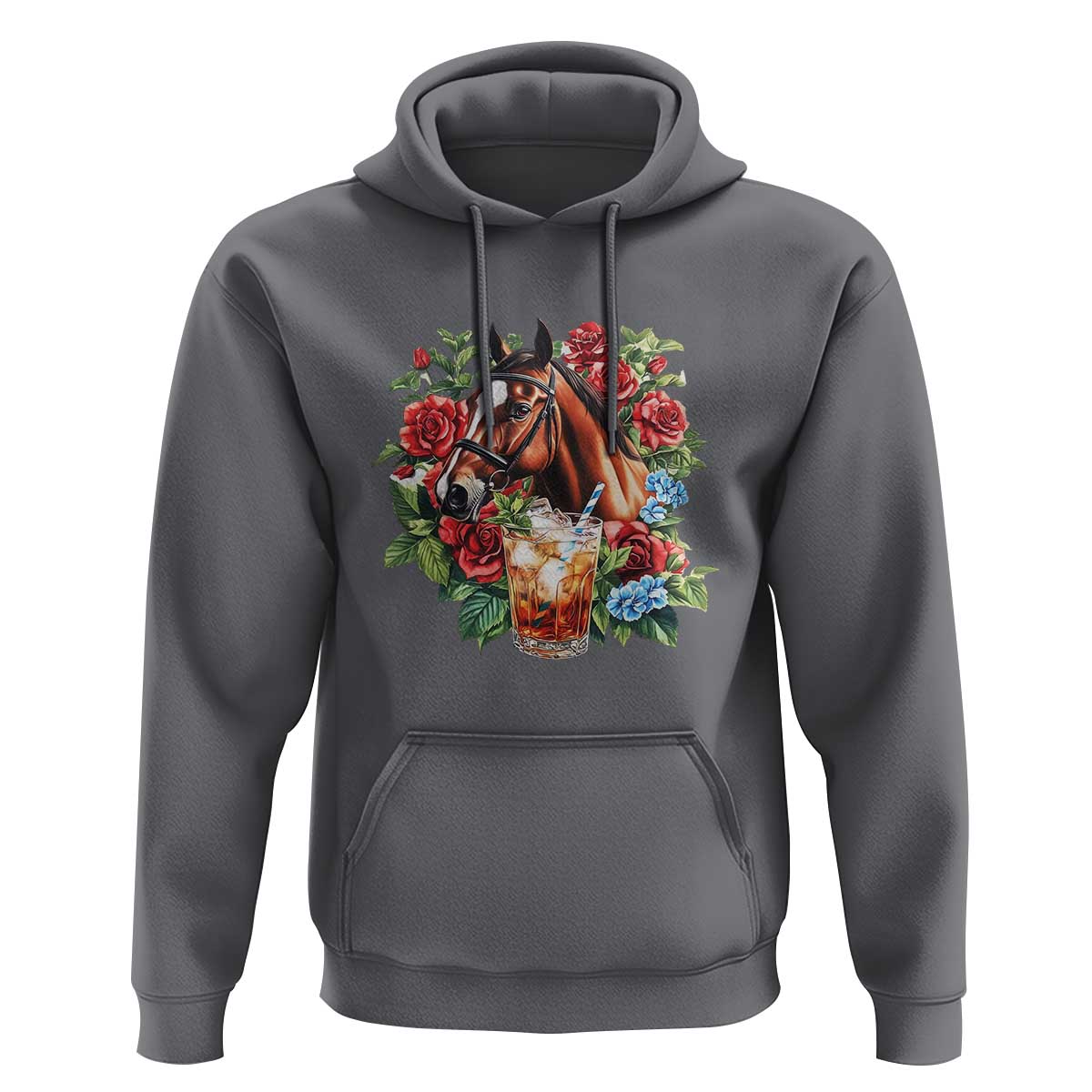 Ky Derby Day Party Hoodie Mint Juleps and Roses Horse Racing