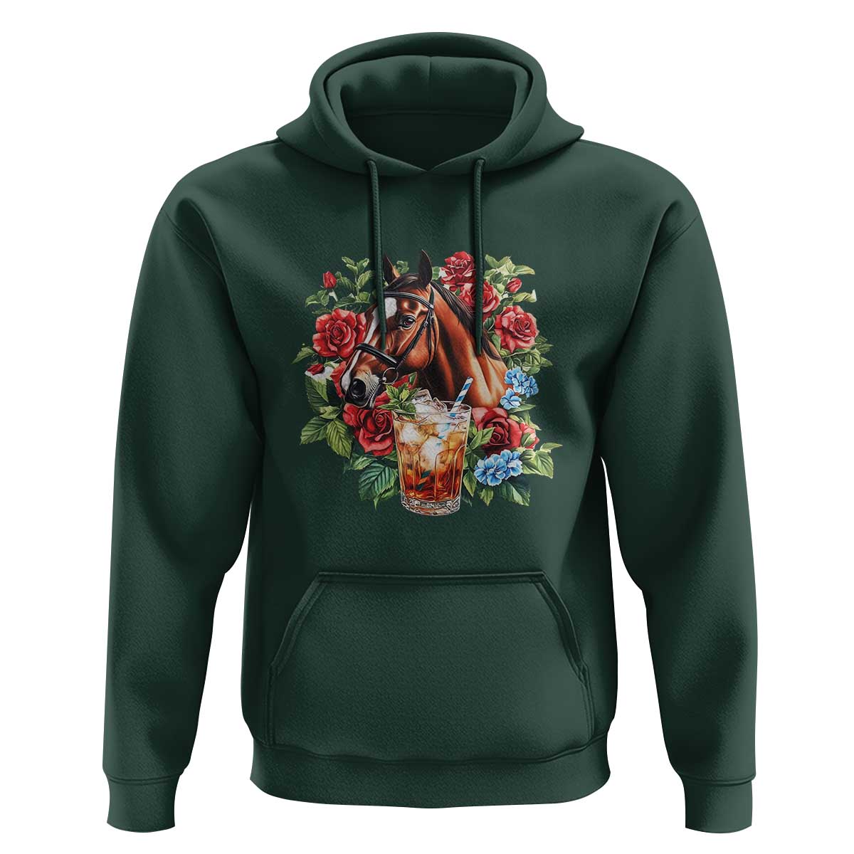 Ky Derby Day Party Hoodie Mint Juleps and Roses Horse Racing