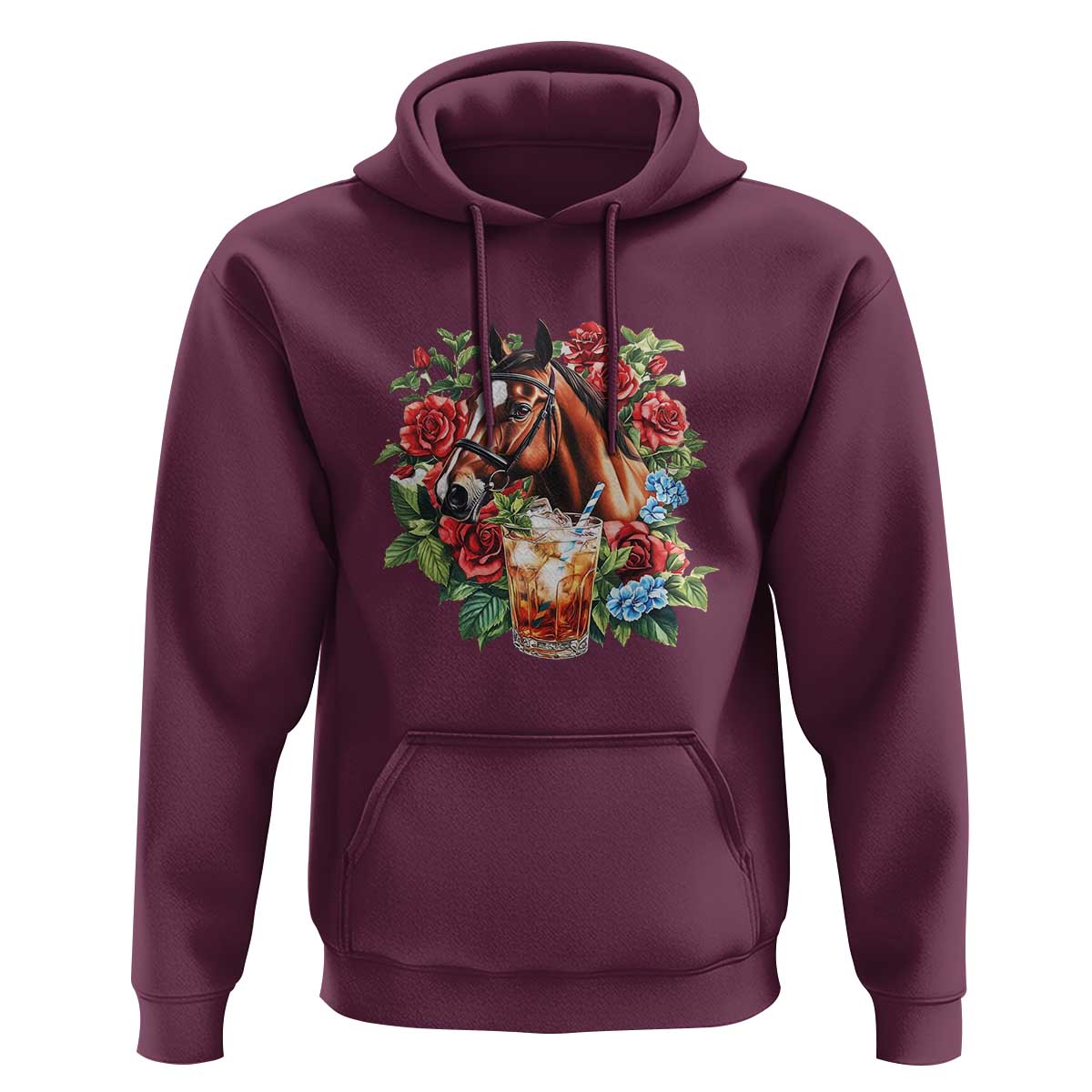 Ky Derby Day Party Hoodie Mint Juleps and Roses Horse Racing