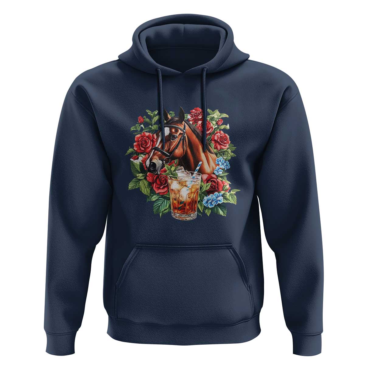 Ky Derby Day Party Hoodie Mint Juleps and Roses Horse Racing
