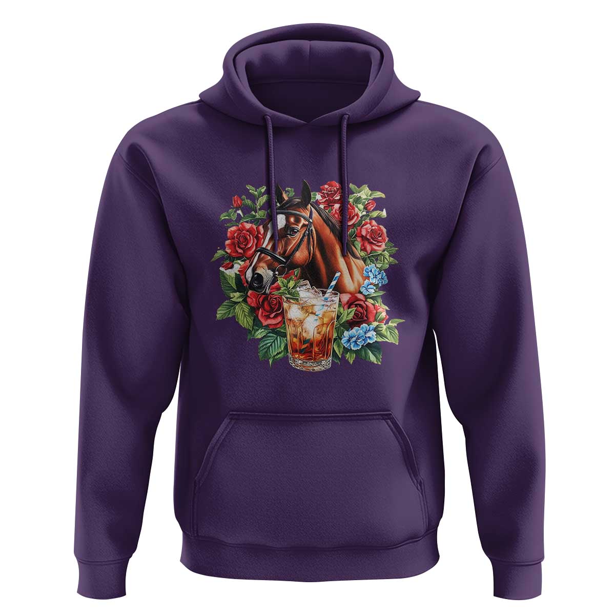 Ky Derby Day Party Hoodie Mint Juleps and Roses Horse Racing