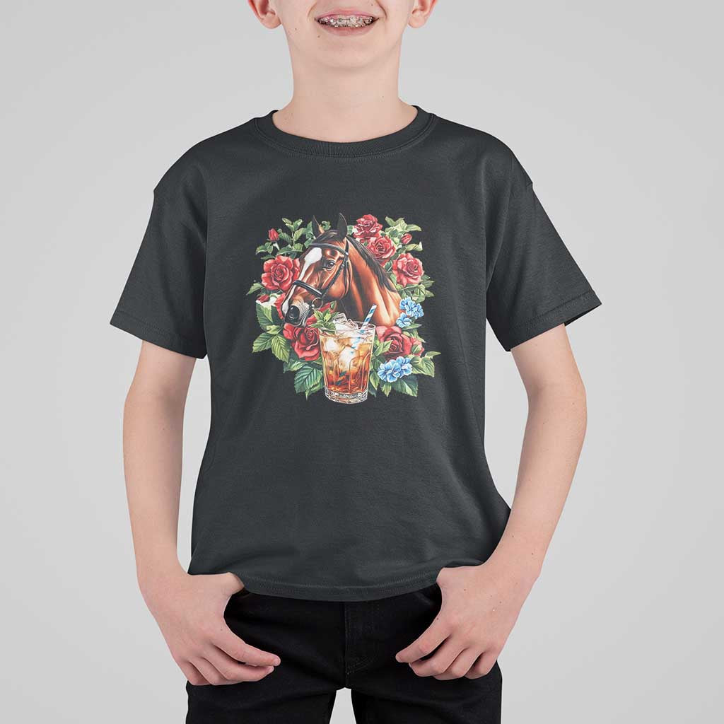 Ky Derby Day Party T Shirt For Kid Mint Juleps and Roses Horse Racing