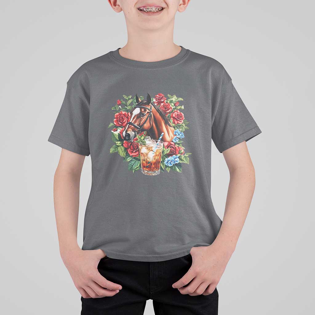 Ky Derby Day Party T Shirt For Kid Mint Juleps and Roses Horse Racing