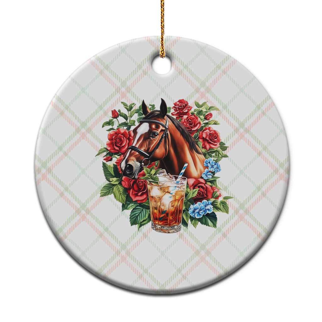 Ky Derby Day Party Ceramic Ornament Mint Juleps and Roses Horse Racing - Wonder Print Shop