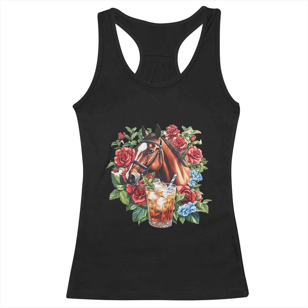 Ky Derby Day Party Racerback Tank Top Mint Juleps and Roses Horse Racing