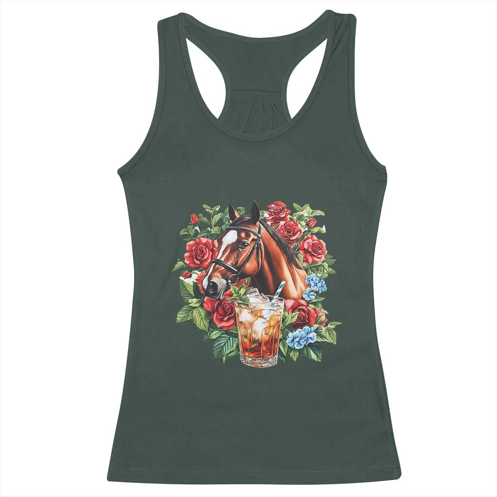 Ky Derby Day Party Racerback Tank Top Mint Juleps and Roses Horse Racing