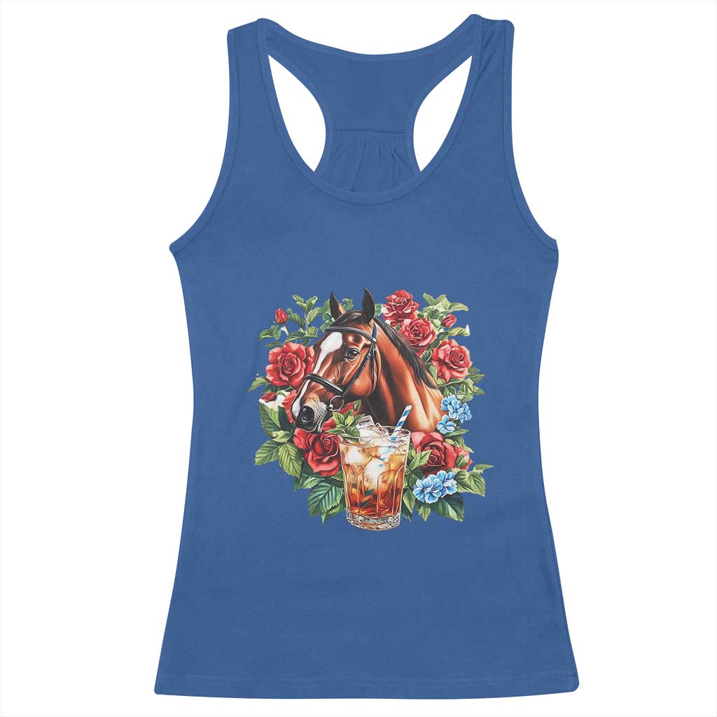 Ky Derby Day Party Racerback Tank Top Mint Juleps and Roses Horse Racing