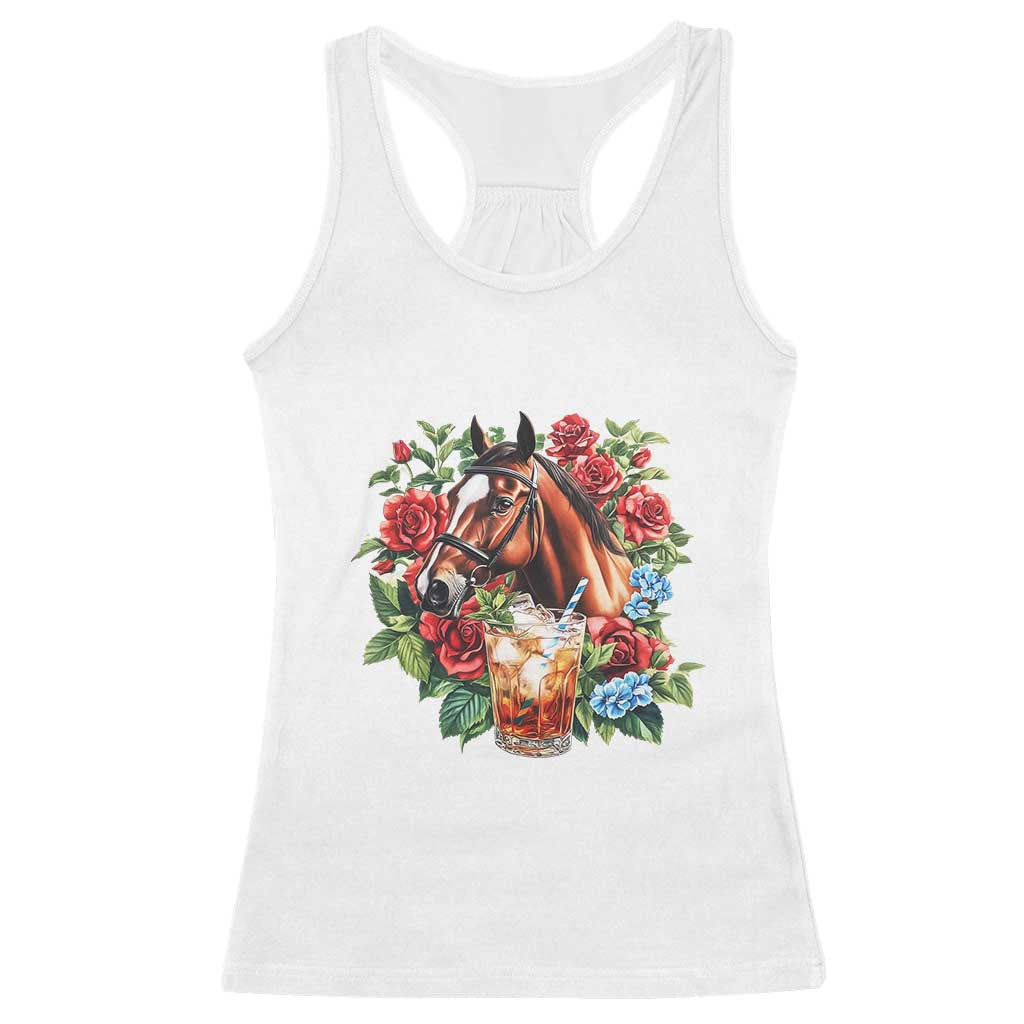 Ky Derby Day Party Racerback Tank Top Mint Juleps and Roses Horse Racing