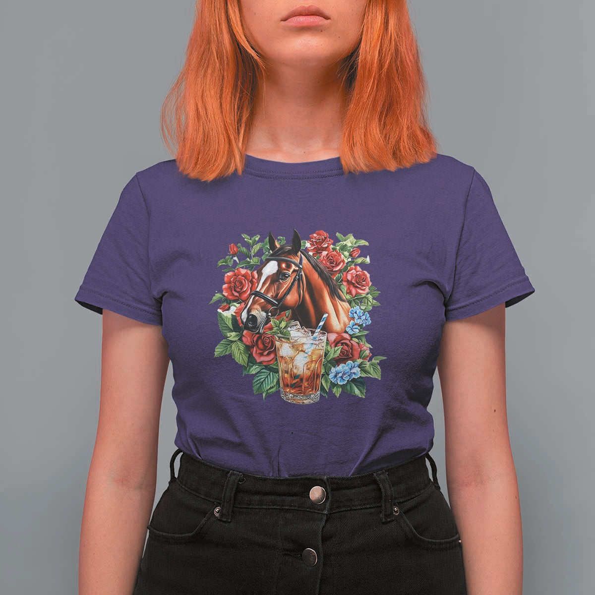 Ky Derby Day Party T Shirt For Women Mint Juleps and Roses Horse Racing