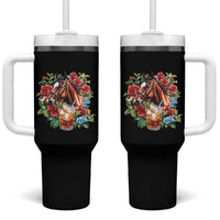 Ky Derby Day Party Tumbler With Handle Mint Juleps and Roses Horse Racing