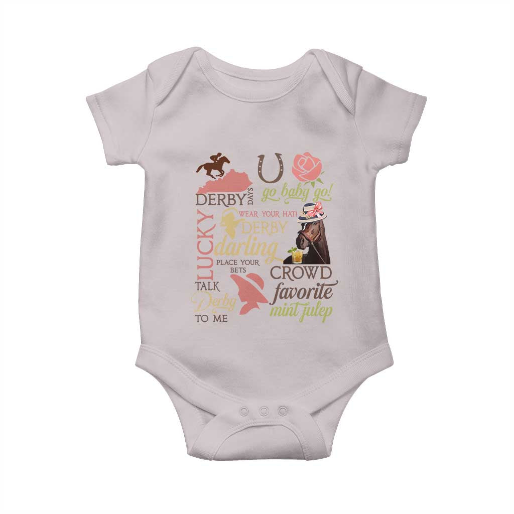 Talk Derby To Me Baby Onesie Horse Riders Ky Racing Day