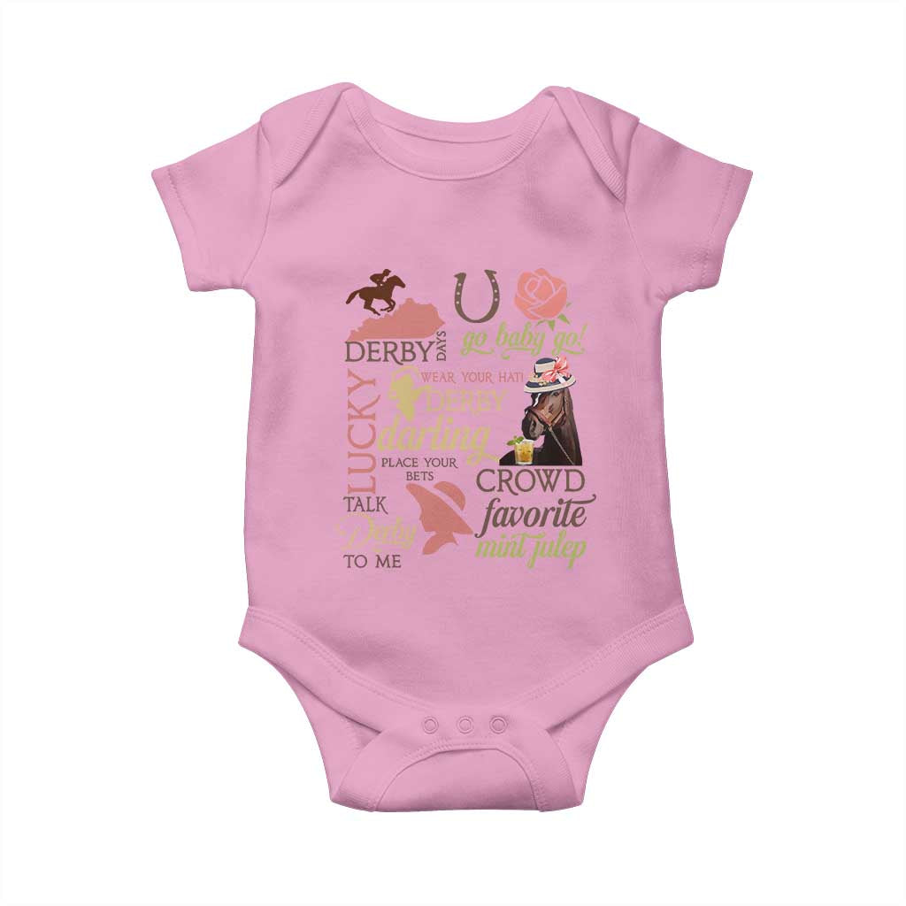 Talk Derby To Me Baby Onesie Horse Riders Ky Racing Day