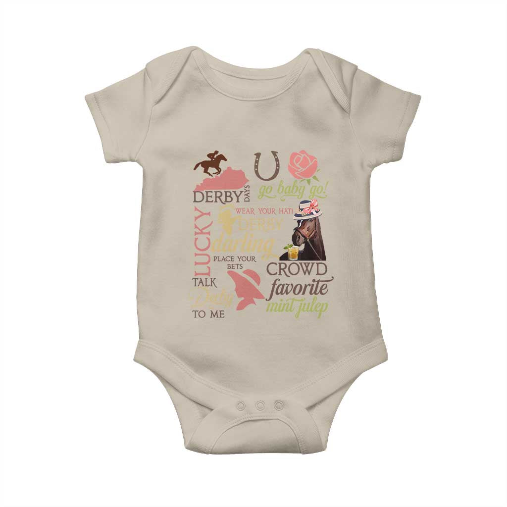 Talk Derby To Me Baby Onesie Horse Riders Ky Racing Day