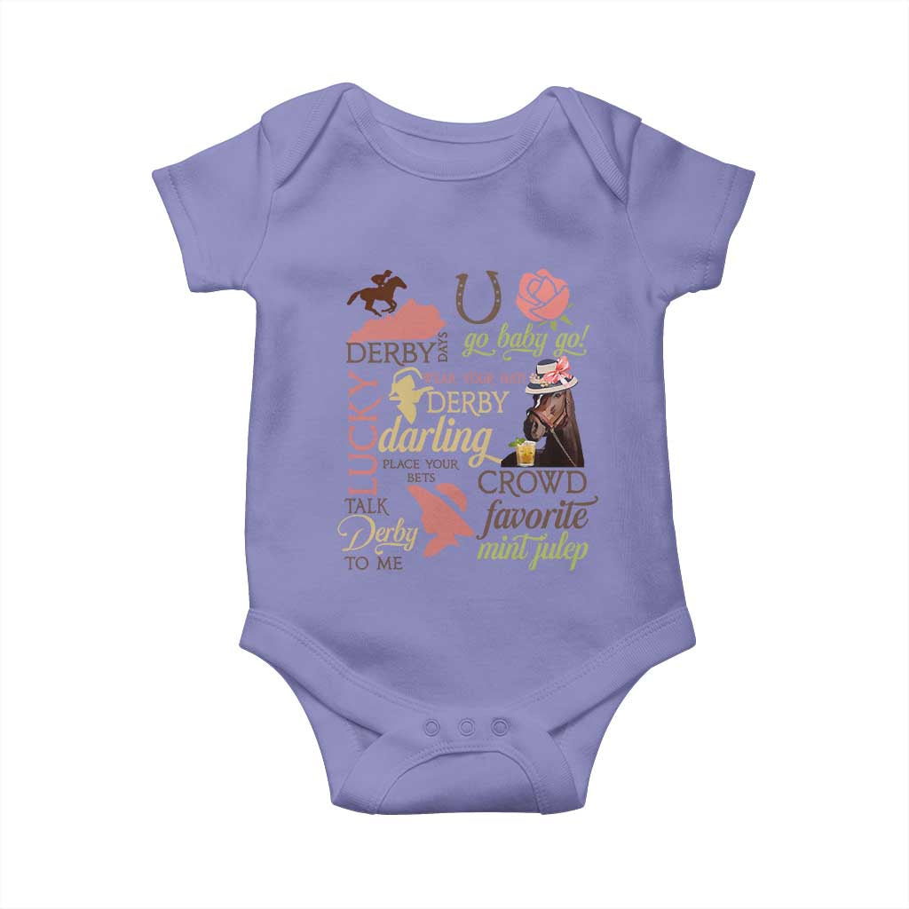 Talk Derby To Me Baby Onesie Horse Riders Ky Racing Day