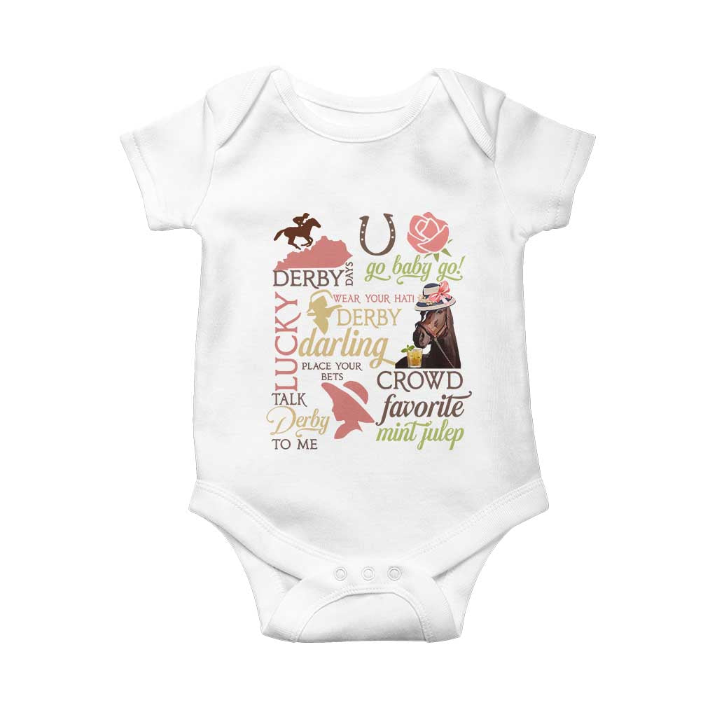 Talk Derby To Me Baby Onesie Horse Riders Ky Racing Day