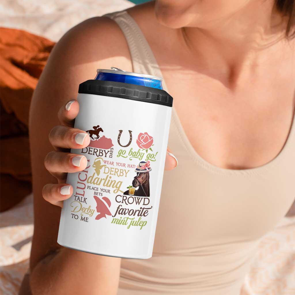 Talk Derby To Me 4 in 1 Can Cooler Tumbler Horse Riders Ky Racing Day