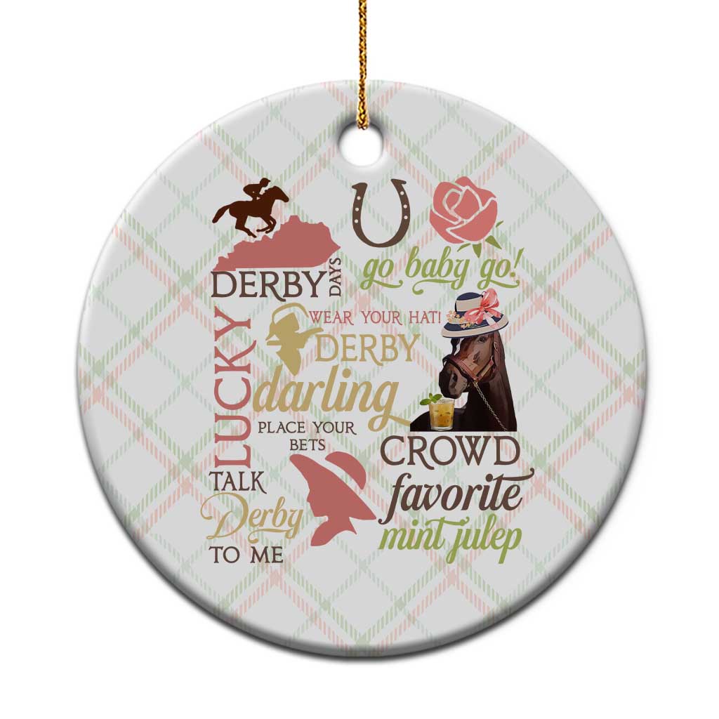 Talk Derby To Me Ceramic Ornament Horse Riders Ky Racing Day - Wonder Print Shop