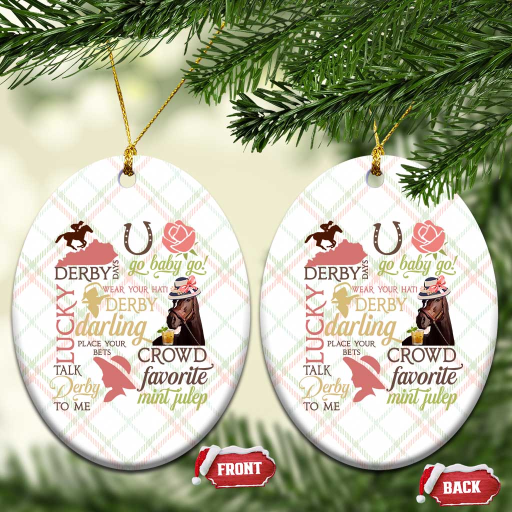 Talk Derby To Me Ceramic Ornament Horse Riders Ky Racing Day - Wonder Print Shop