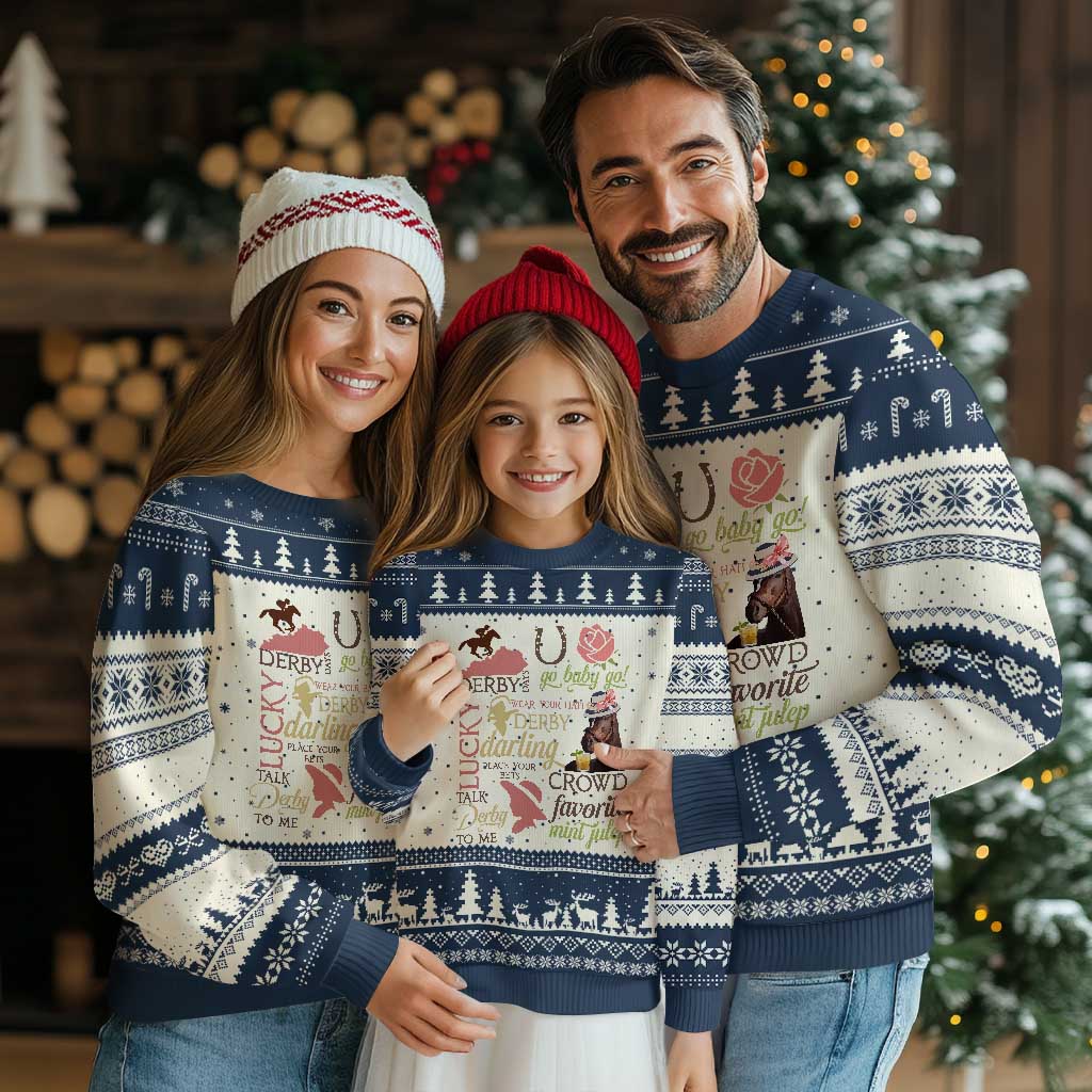 Talk Derby To Me Ugly Christmas Sweater Horse Riders Ky Racing Day - Wonder Print Shop