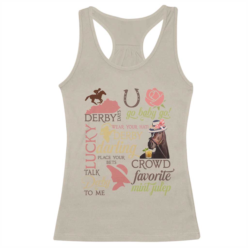 Talk Derby To Me Racerback Tank Top Horse Riders Ky Racing Day