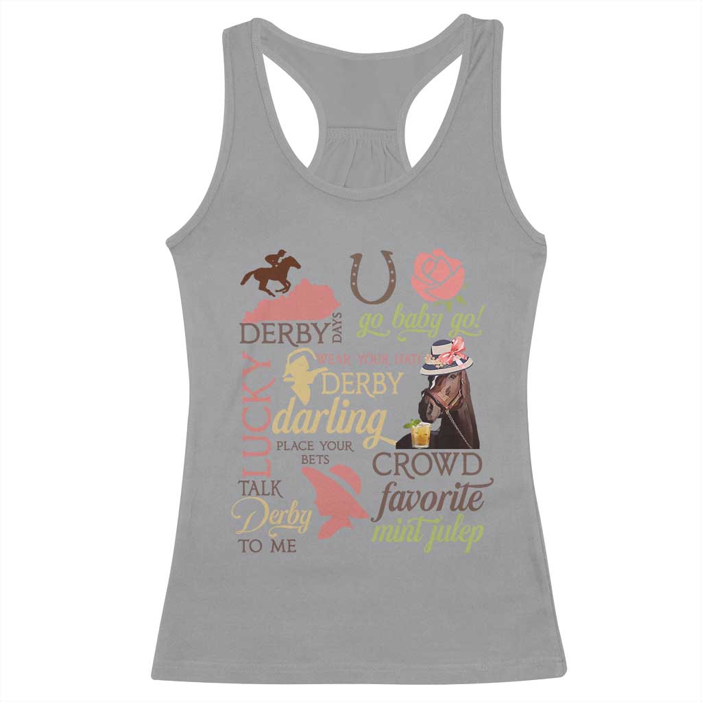 Talk Derby To Me Racerback Tank Top Horse Riders Ky Racing Day