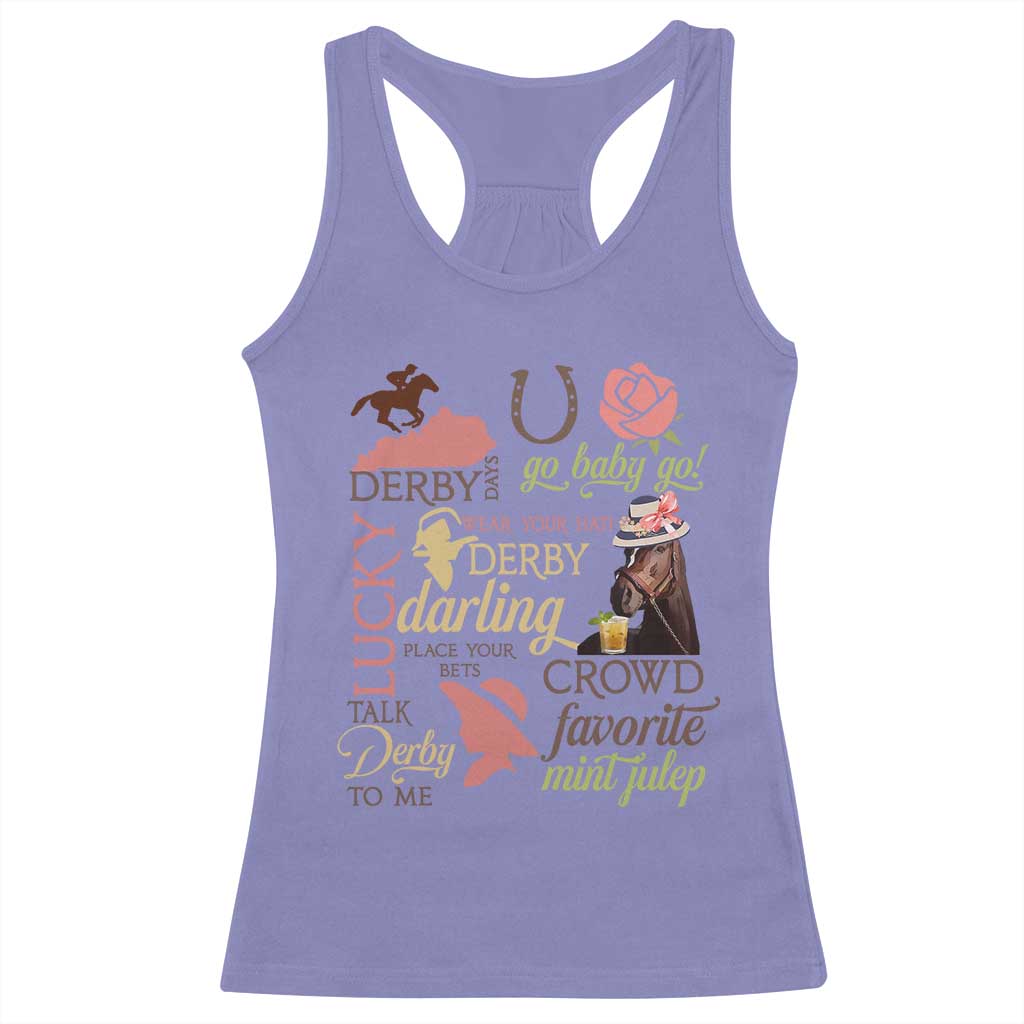 Talk Derby To Me Racerback Tank Top Horse Riders Ky Racing Day