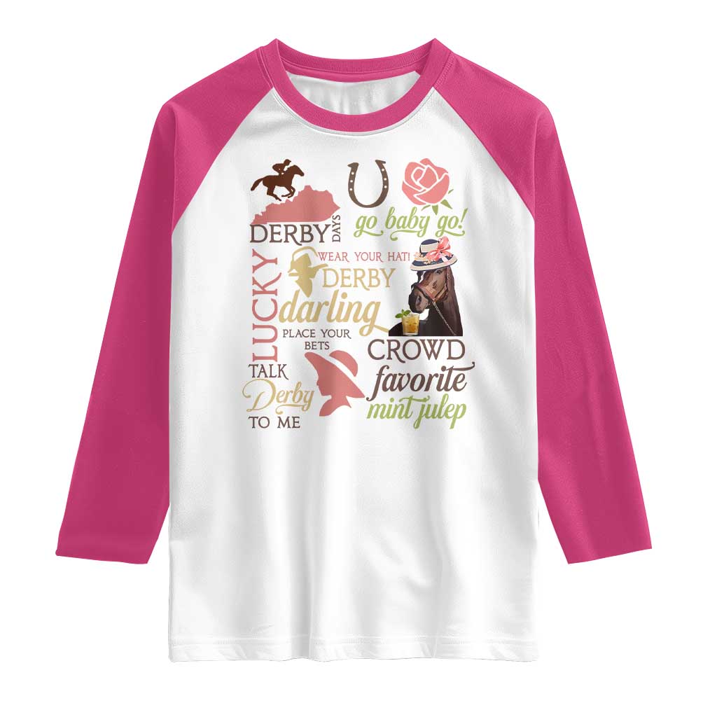 Talk Derby To Me Raglan Shirt Horse Riders Ky Racing Day