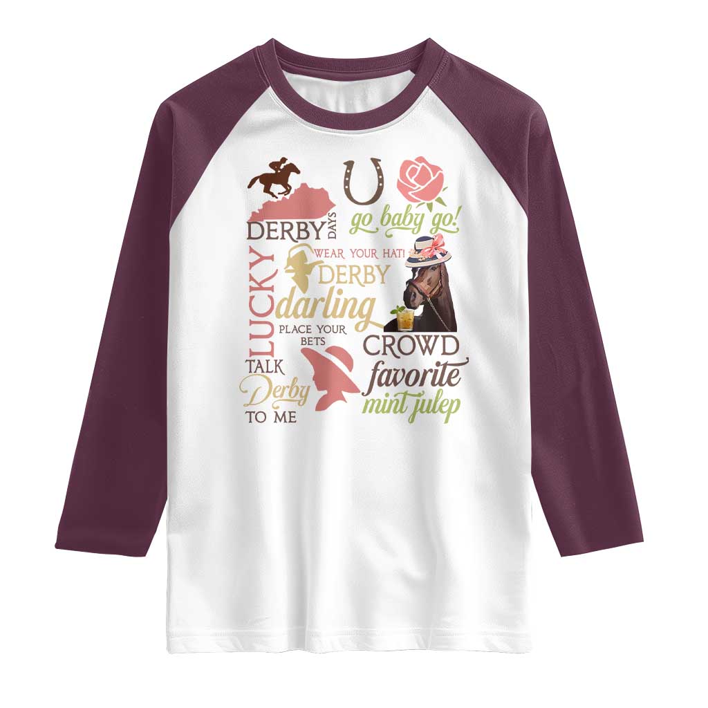 Talk Derby To Me Raglan Shirt Horse Riders Ky Racing Day
