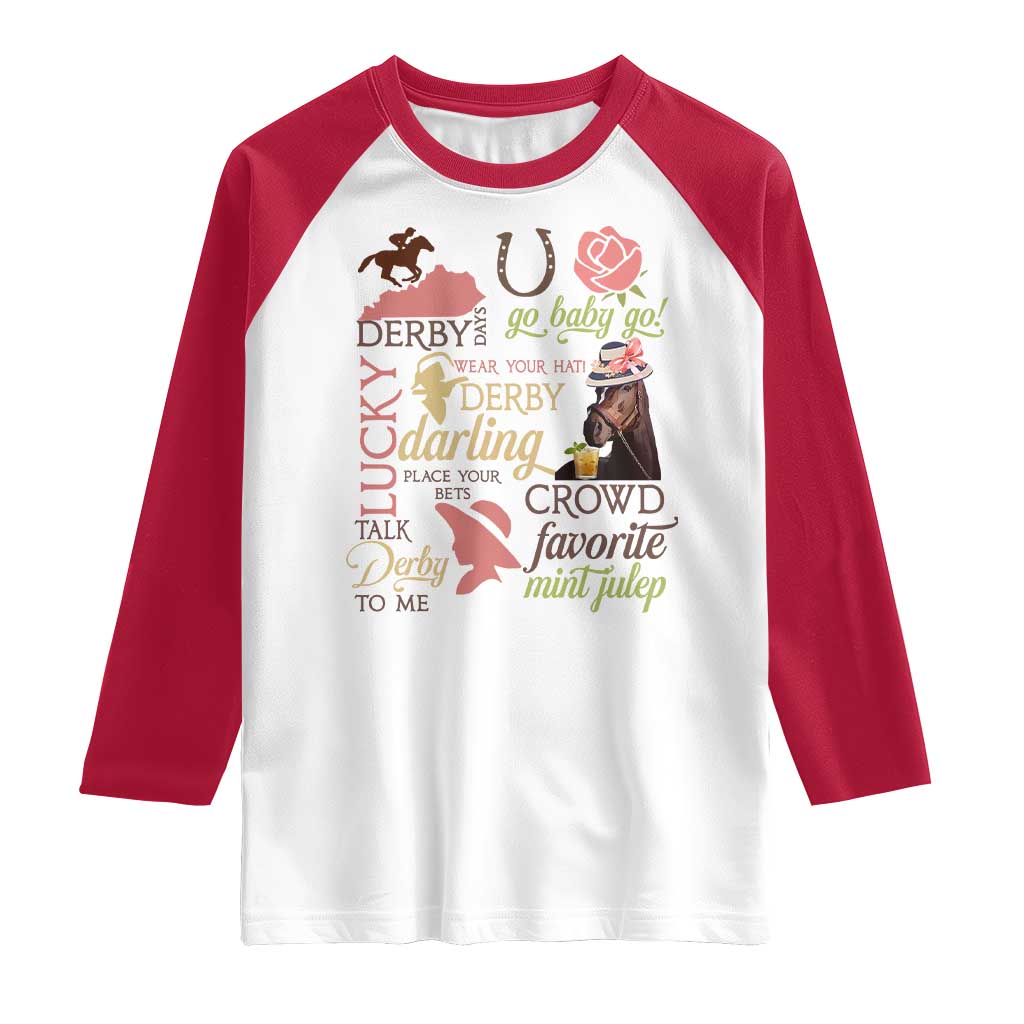 Talk Derby To Me Raglan Shirt Horse Riders Ky Racing Day
