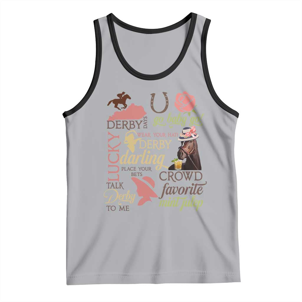 Talk Derby To Me Tank Top Horse Riders Ky Racing Day