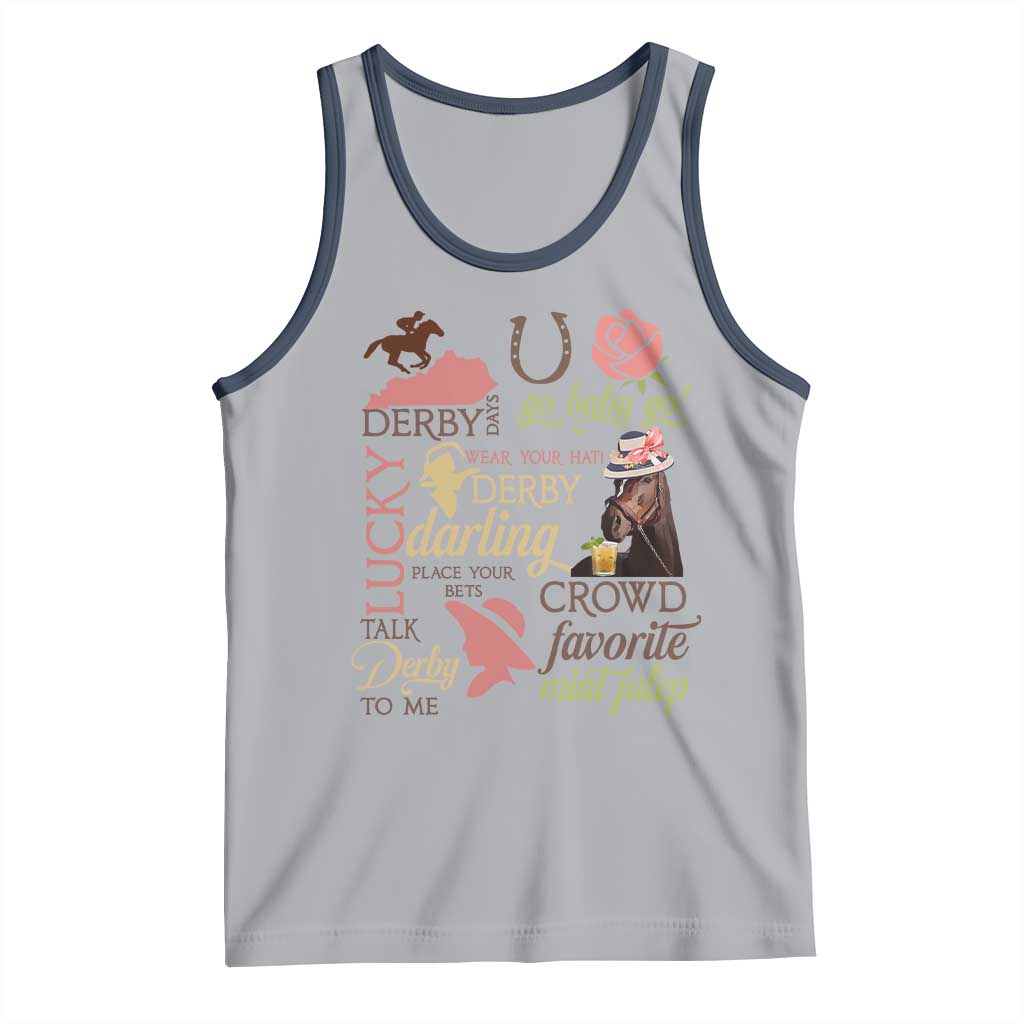 Talk Derby To Me Tank Top Horse Riders Ky Racing Day