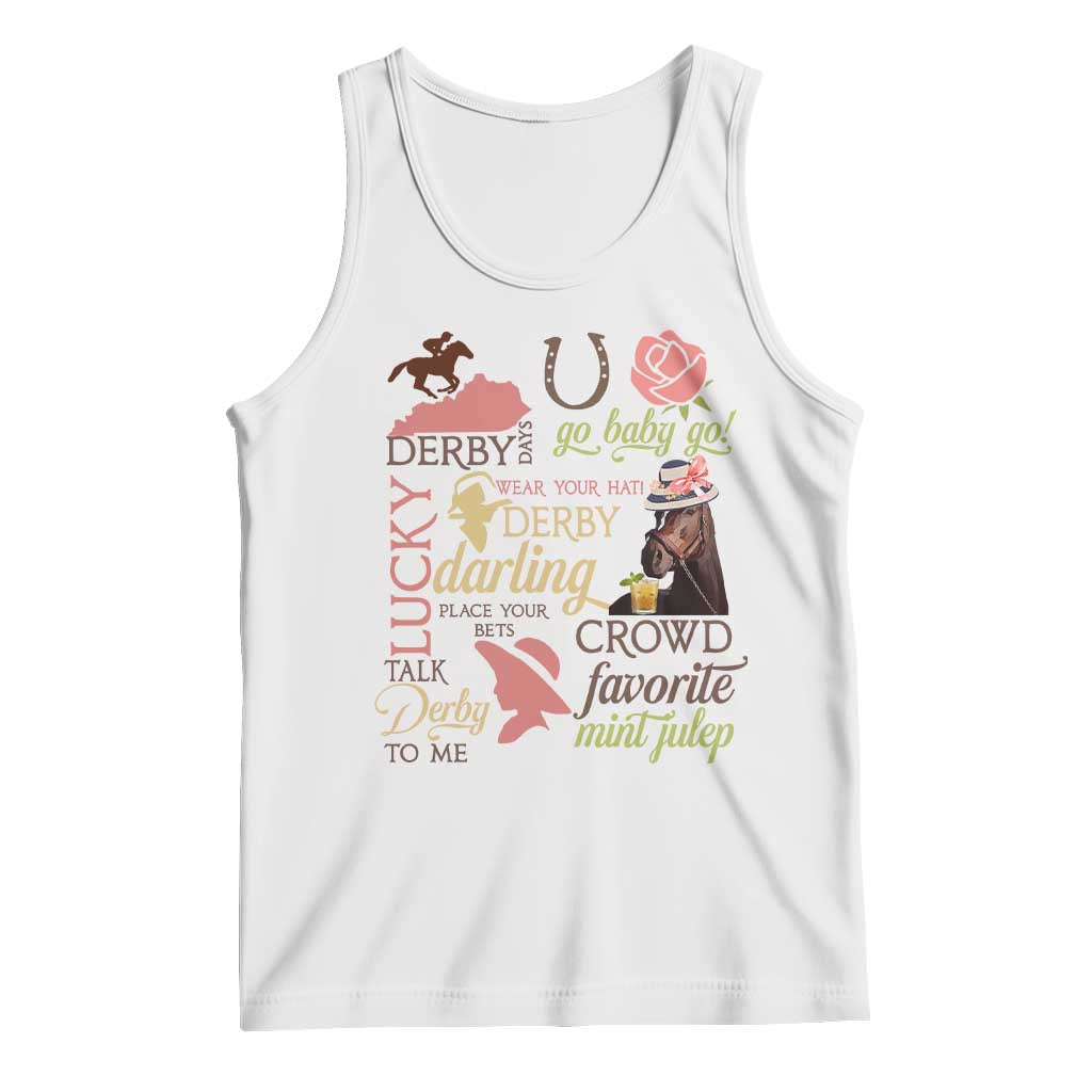 Talk Derby To Me Tank Top Horse Riders Ky Racing Day