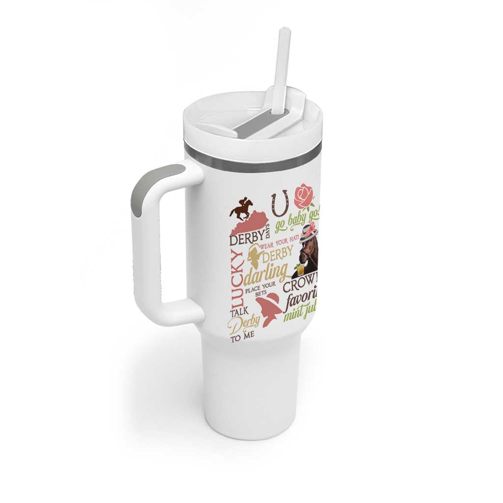 Talk Derby To Me Tumbler With Handle Horse Riders Ky Racing Day