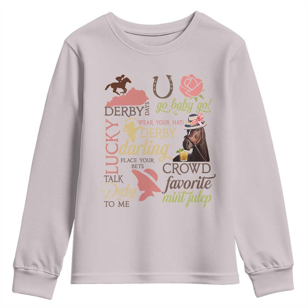 Talk Derby To Me Youth Sweatshirt Horse Riders Ky Racing Day