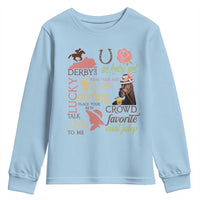 Talk Derby To Me Youth Sweatshirt Horse Riders Ky Racing Day