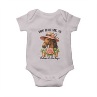 Funny Ky Derby Horse Racing Baby Onesie You Had Me At Juleps and Jockeys