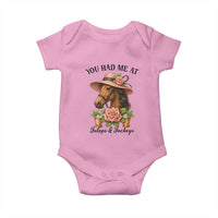 Funny Ky Derby Horse Racing Baby Onesie You Had Me At Juleps and Jockeys