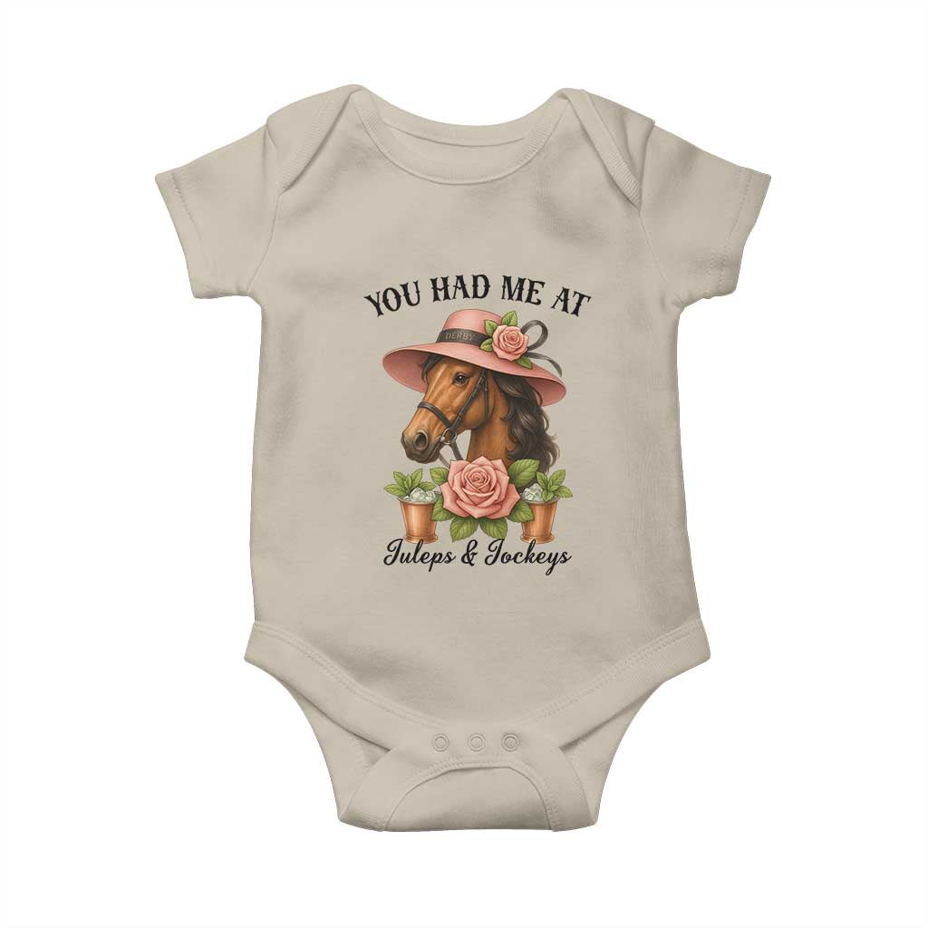 Funny Ky Derby Horse Racing Baby Onesie You Had Me At Juleps and Jockeys