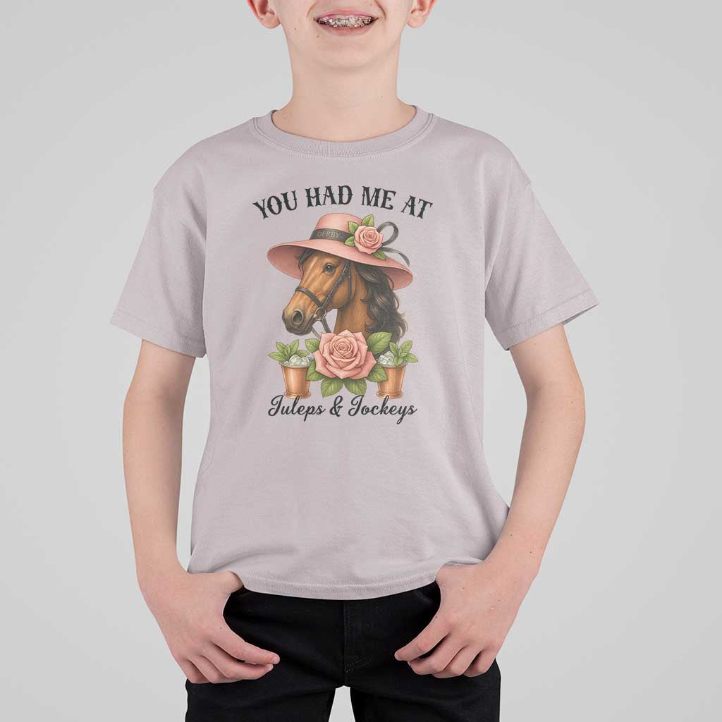 Funny Ky Derby Horse Racing T Shirt For Kid You Had Me At Juleps and Jockeys