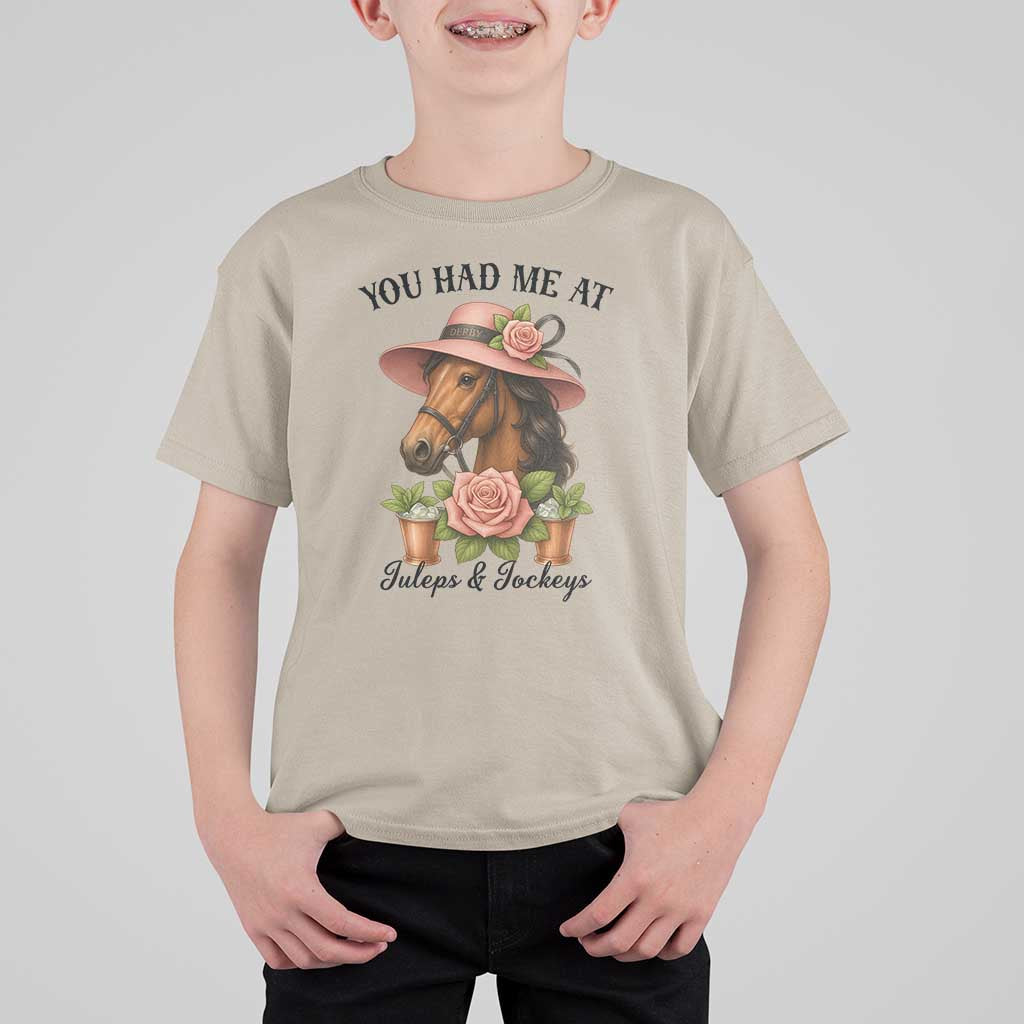Funny Ky Derby Horse Racing T Shirt For Kid You Had Me At Juleps and Jockeys