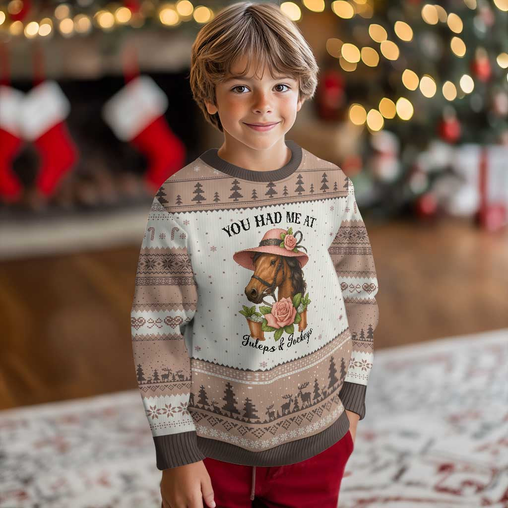 Funny Ky Derby Horse Racing Ugly Christmas Sweater You Had Me At Juleps and Jockeys - Wonder Print Shop