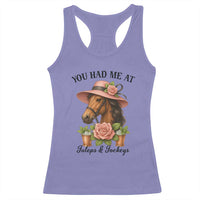 Funny Ky Derby Horse Racing Racerback Tank Top You Had Me At Juleps and Jockeys