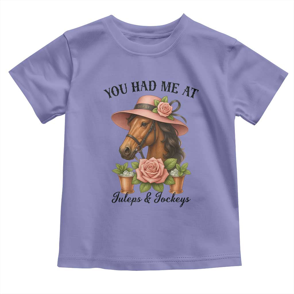 Funny Ky Derby Horse Racing Toddler T Shirt You Had Me At Juleps and Jockeys