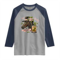 Talk Derby To Me Raglan Shirt Ky Horse Racing Mint Julep and Roses