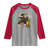 Talk Derby To Me Raglan Shirt Ky Horse Racing Mint Julep and Roses