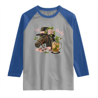 Talk Derby To Me Raglan Shirt Ky Horse Racing Mint Julep and Roses